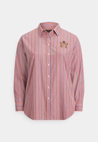 RELAXED FIT STRIPED BROADCLOTH SHIRT - Marškiniai - orange/blue/white