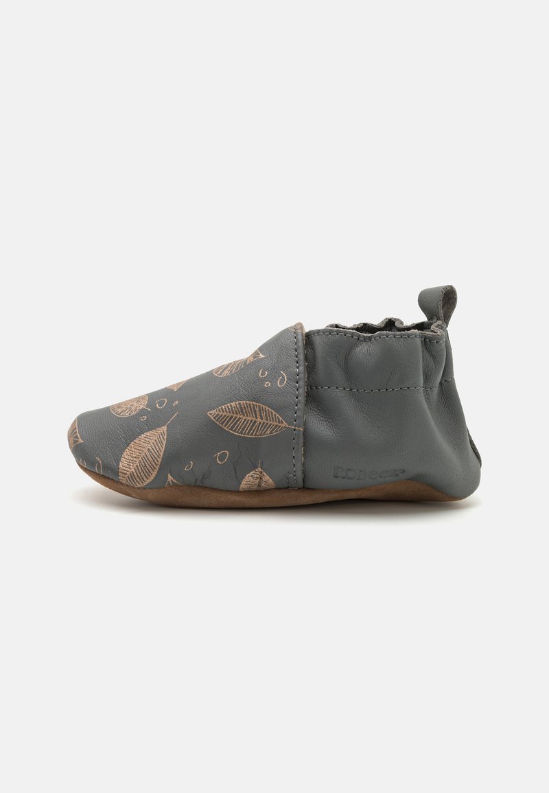Robeez Sun Robeez AUTOMN LEAVES - Slippers - gris fonce corail/grey - Zalando