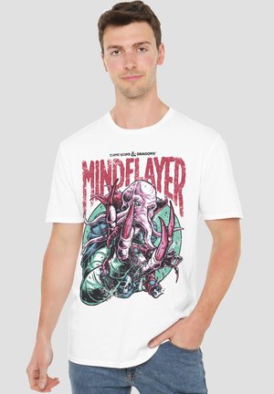 Hasbro DUNGEONS DRAGONS MINDFLAYER MONSTER - Print T-shirt - white