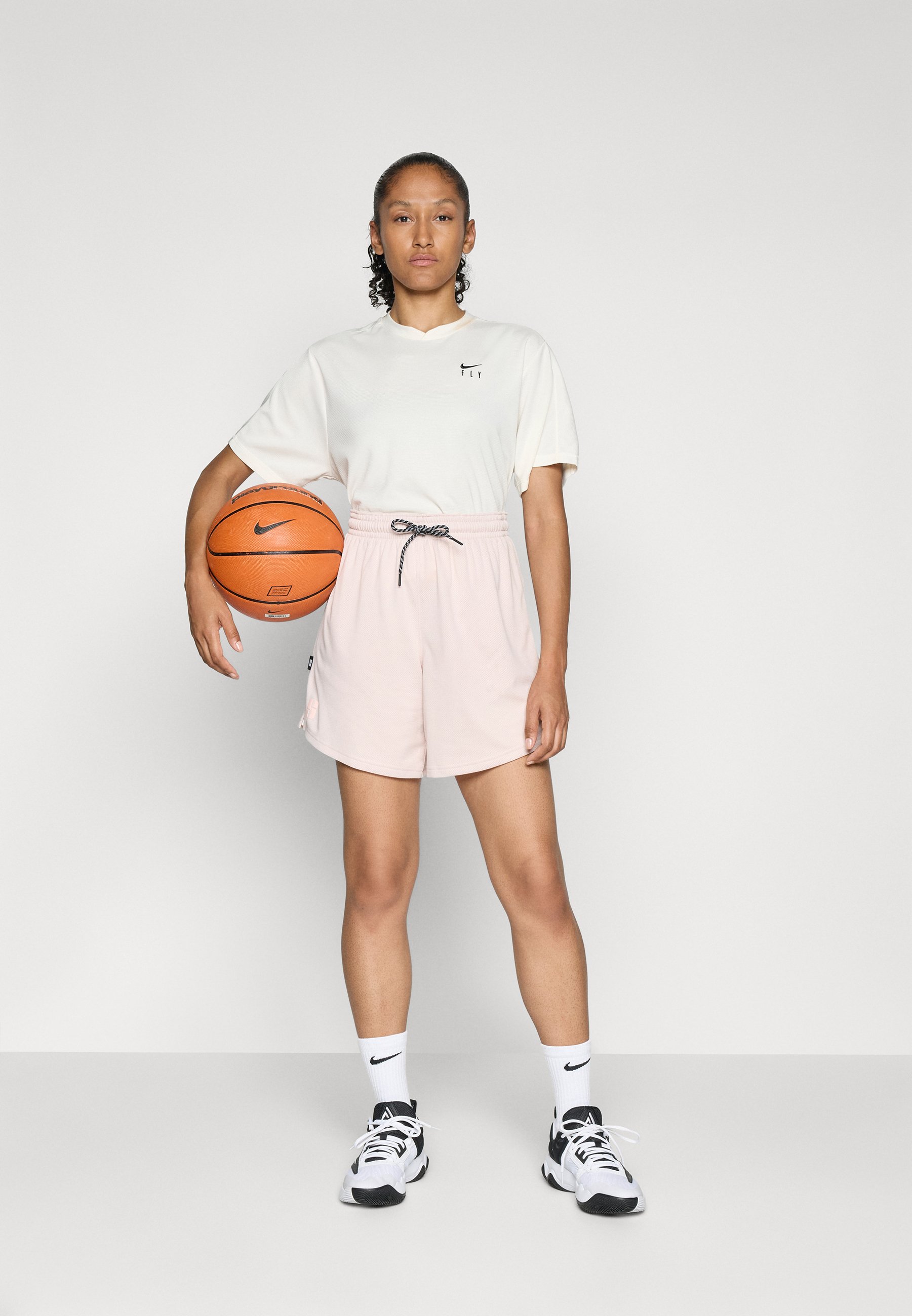 nike washed coral shorts