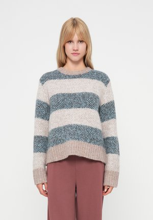 JDYZOEY LIFE O NECK - Pullover - taupe gray