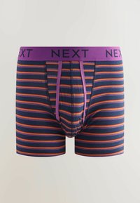 Unselected, navy burgundy spot stripe