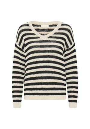 Cream GIVEME STRIPE  - Jumper - ancient scroll ad black stripe