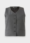 PINSTRIPE TAILORED VEST - Vesta - mid grey
