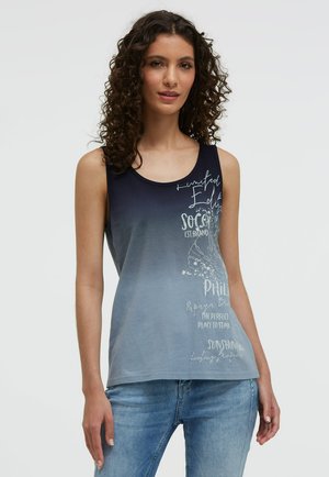 Soccx, SOCCX TOP DIP DYE MIT LABEL PRINT - Top - blue navy