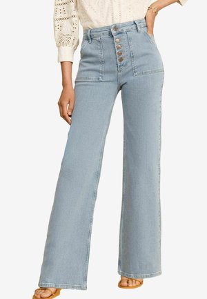 Love & Roses BUTTON FLY WIDE LEG - Jean flare - light blue
