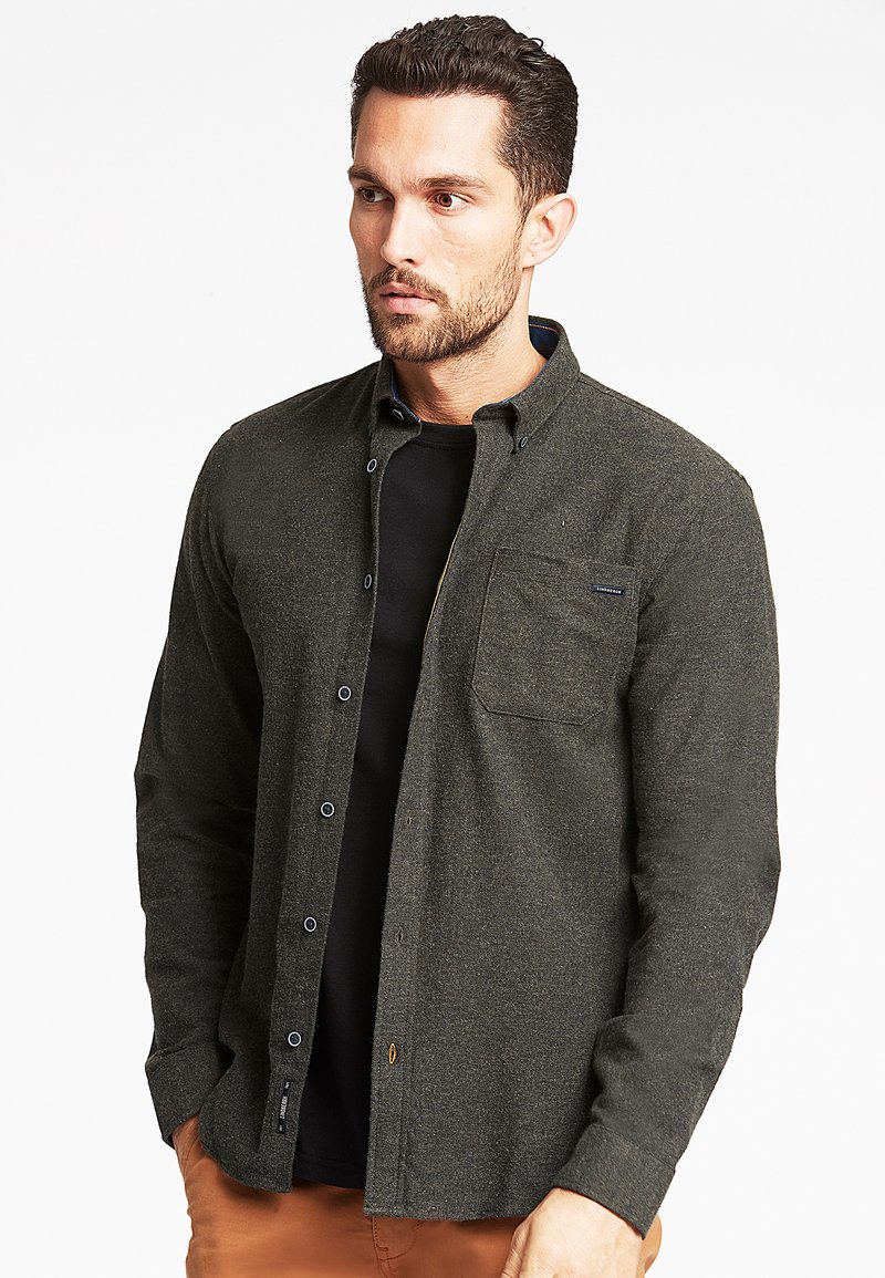 Lindbergh BRUSHED LS - Camisa - army