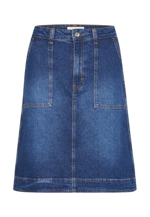 Part Two TAMMIE - A-line skirt - medium dark blue denim