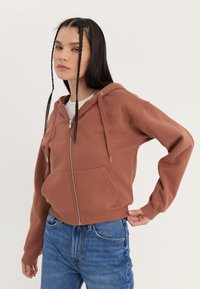 Even&Odd - Zip-up sweatshirt - brown Thumbnail Image 1