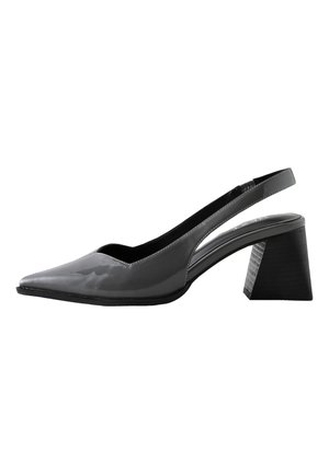 Next, REGULAR FIT - FOREVER COMFORT POINTED TOE SLINGBACK BLOCK HEELS - Pumps - grey patent