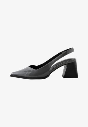 Next, REGULAR FIT - FOREVER COMFORT POINTED TOE SLINGBACK BLOCK HEELS - Pumps - grey patent