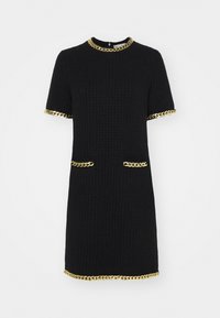 CHAIN DRESS - Strickkleid - black