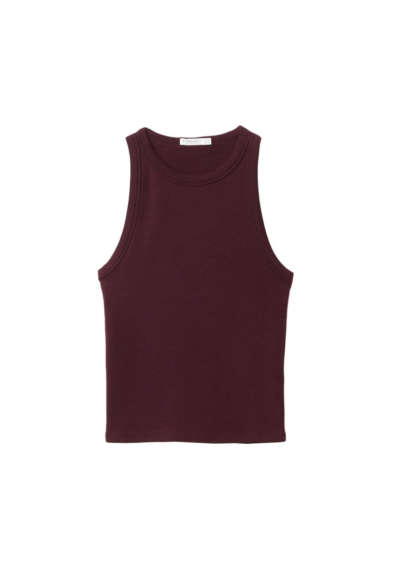Stradivarius RACERBACK - Top - dark red/dunkelrot - Zalando