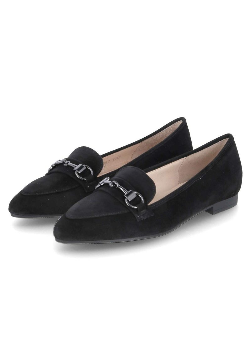Gabor Slip On Donna In Pelle E Tessuto - Mocassini Comodi Con Tacco A Blocco 1 Cm