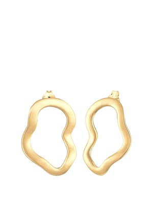 ABSTRACT WAVY EARRINGS - Korvakorut - gold-coloured