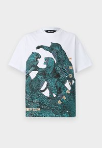 Just Cavalli PLACED FULL LEOPARD - Apdrukāts T-krekls - white