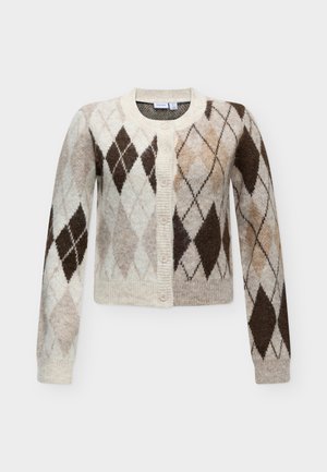 Noisy May, NMBLESS ARGYLE  - Cardigan - birch/argyle