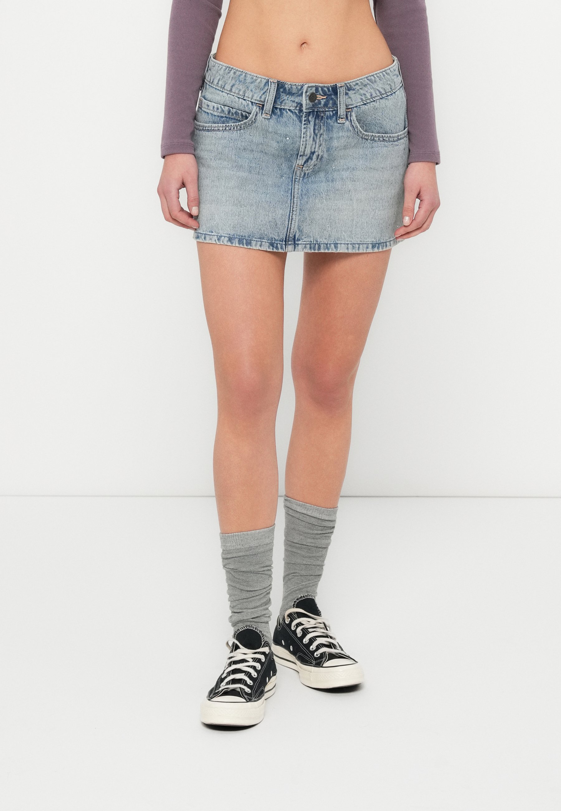 Jupe icon bleu denim délavé 100% coton Femme Levi's | Destock Jeans