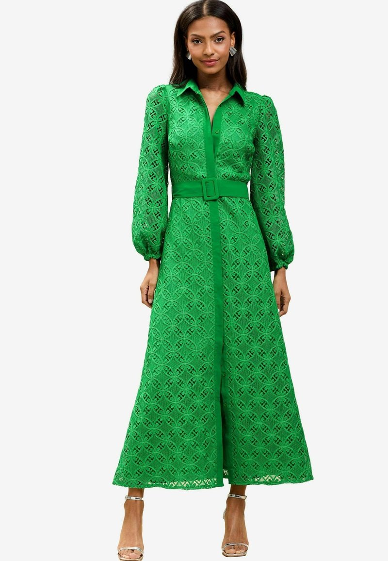Lipsy REGULAR FIT- BELTED LONG SLEEVE - Maxi dress - green - Zalando Lipsy REGULAR FIT- BELTED LONG SLEEVE - Maxi dress - green - Zalando