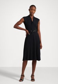 Lauren Ralph Lauren JEANDELIO SHORT SLEEVE DAY DRESS - Trikoomekko - black