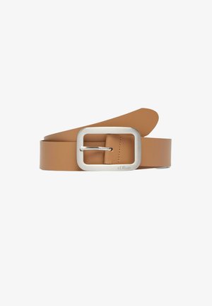 Kohvitooni nahkrihm, millel on ristkülikukujuline hõbetatud metallist pandla. Omab siledat pinna tekstuuri ning pandlal on reljeefne brändi nimi.