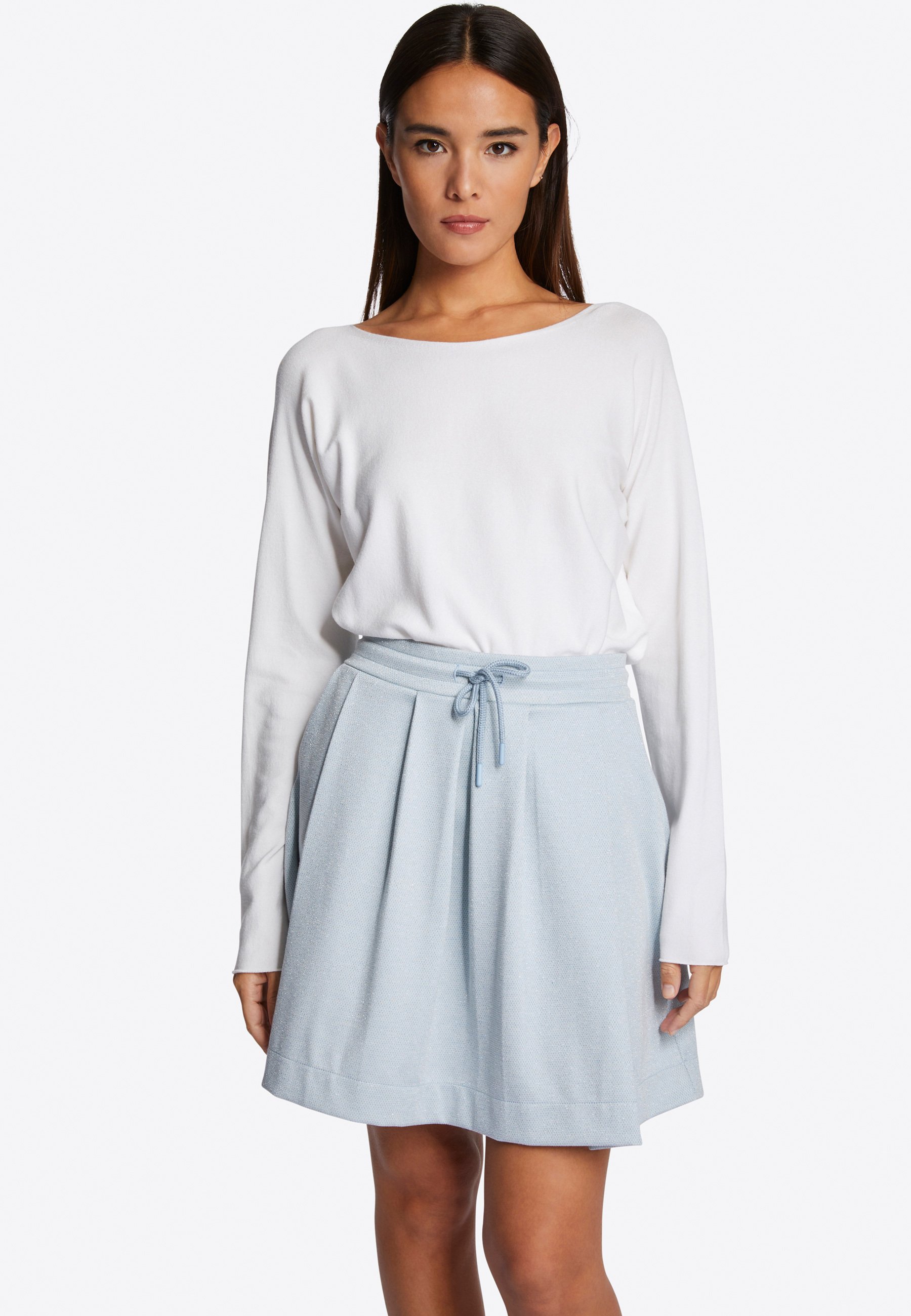 Rich & Royal MIT U-BOOT-AUSSCHNITT - Strickpullover - pearl white 