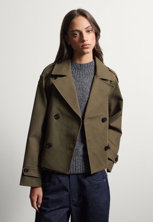 Stefanel, DOUBLE-BREASTED JACKET, REGULAR FIT. - Blazer - army green