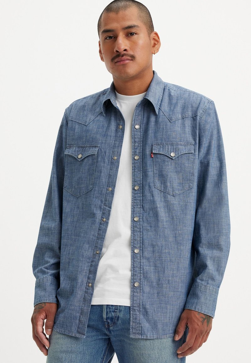 Levi's® - BARSTOW WESTERN STANDARD - Overhemd - grant mid blue chambray, Vergroten