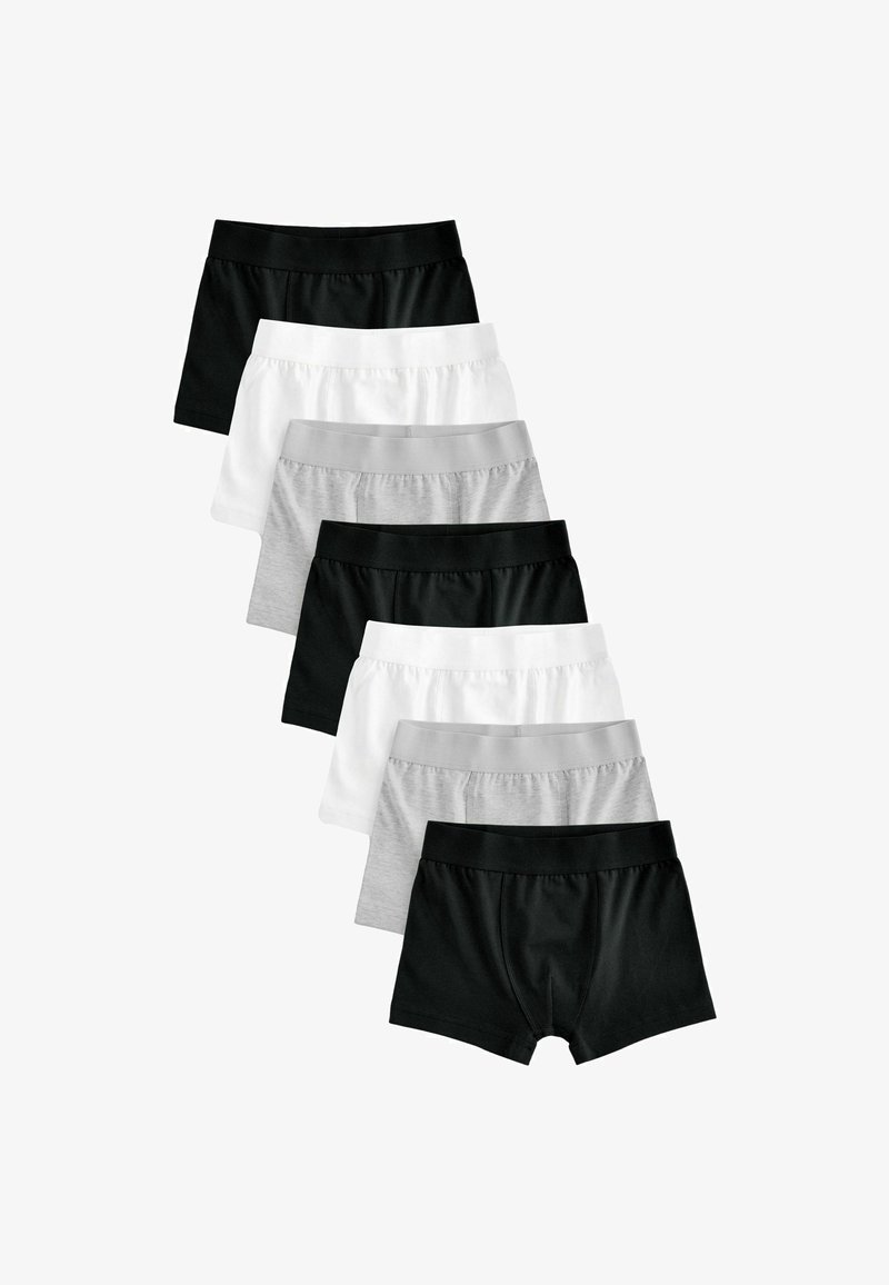 Åtta par kalsonger i svart, vitt och grått. Varje par har en mjuk elastisk midja och en klassisk passform.