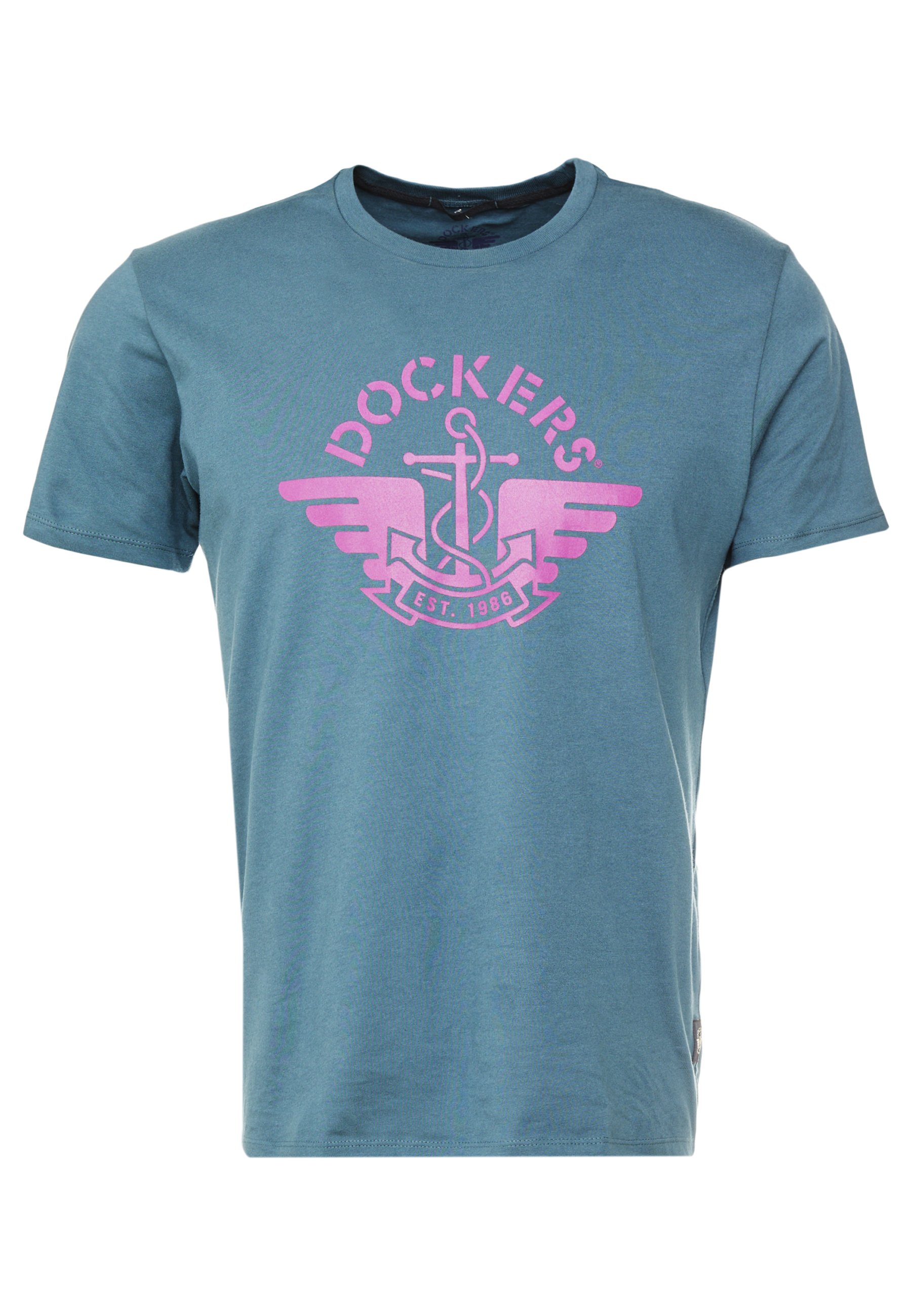 DOCKERS LOGO TEE T shirts med print petrolpink Zalando.no DOCKERS LOGO TEE - T-shirts med print - blue petal/red