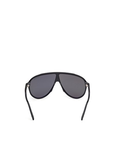 Black aviator sunglasses with dark lenses, metal frame, and slender arms. Features a simple design with no visible logos or embellishments.
