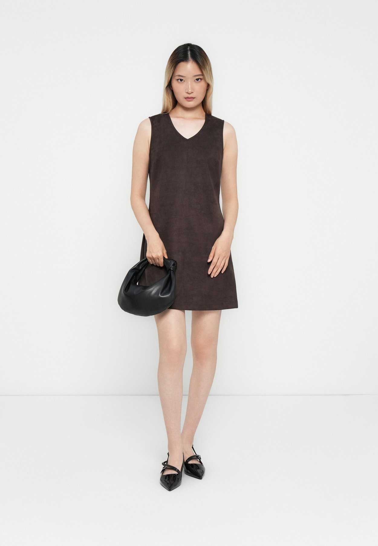 ONLYLVA LIFE FAUX SUEDE PINNY DRESS
