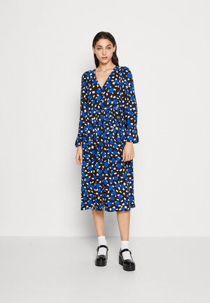Monki Vestido camisero - dark blue/multi-coloured
