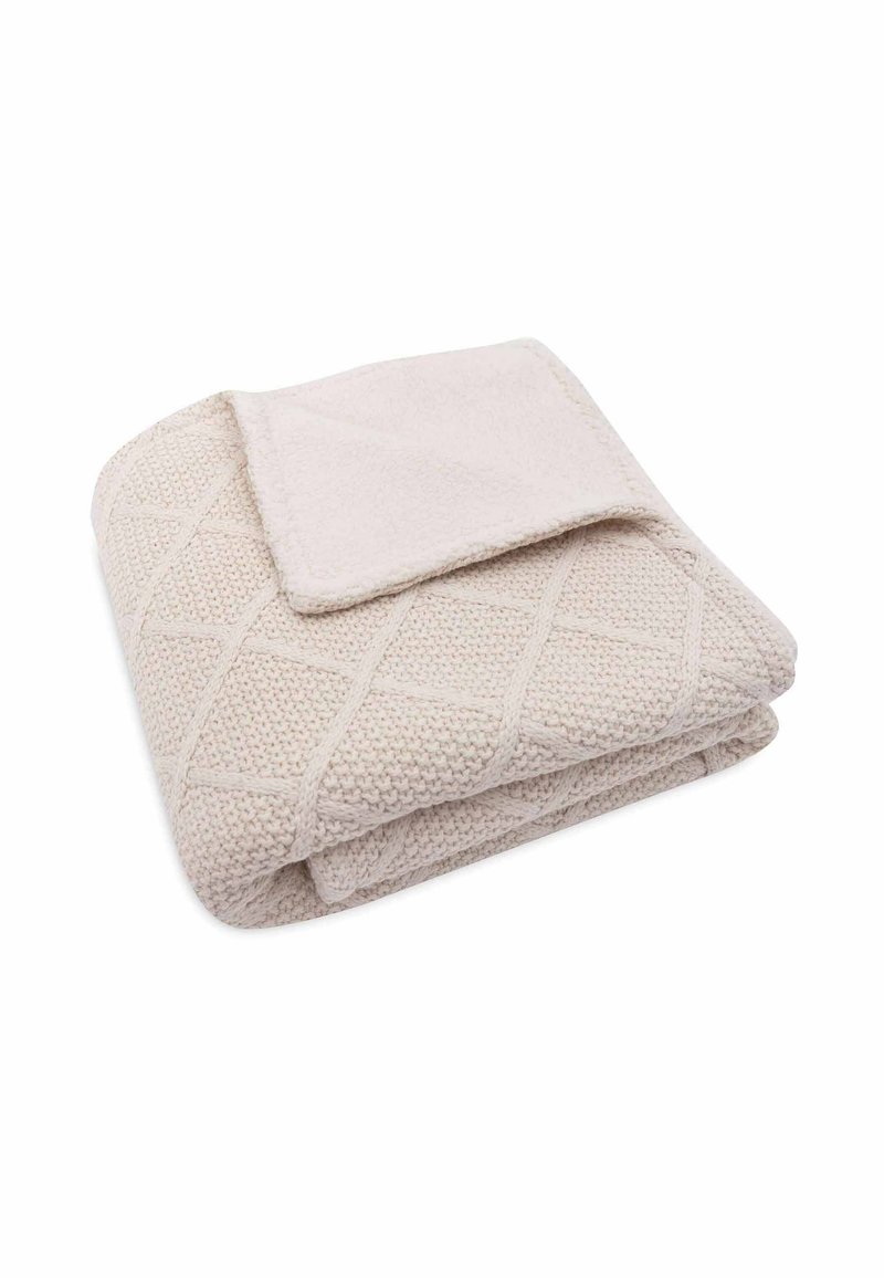 Jollein CHECK KNIT - Couverture pour bébé - oatmeal