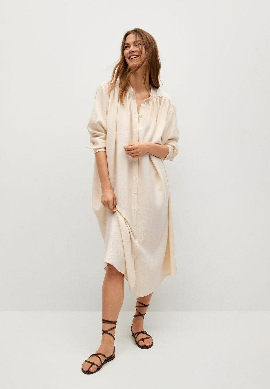 Mango SAONA I - Shirt dress - ecru 