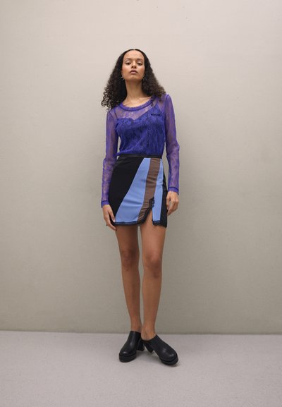 KOCHÉ SKIRT - Φούστα σε γραμμή Α - light blue