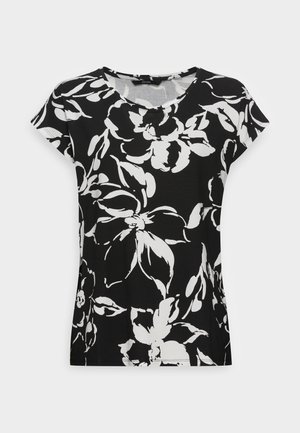 Vero Moda Tall VMRITAAVA - Nyomott mintás póló - black/polliana