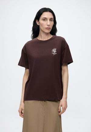 Marc O'Polo DENIM NORMAL FIT - Camiseta básica - burnt aubergine