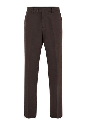 WE Fashion, WE FASHION HERRENHOSE STRAIGHT FIT - Vászonnadrágok - dark brown