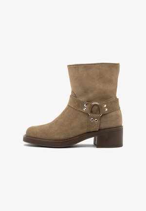 Kovbojské/motorkářské kotníkové boty - beige
