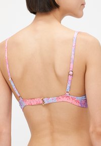 Hollister Co. FLAT SKINNY STRAP PLUNGE UNDERWIRE  - Bikini top - pink