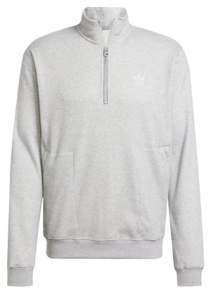 TREFOIL ESSENTIALS WAFFLE 1/2 ZIP - Melegítőfelső - medium grey heather