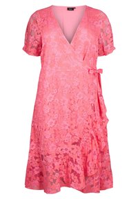 Zizzi WICKEL UND KURZEN ÄRMELN - Kasdienė suknelė - pink carnation
