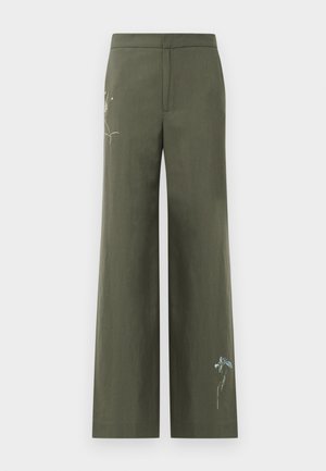 RODEBJER NORA EMBROIDERY - Pantaloni - dark moss