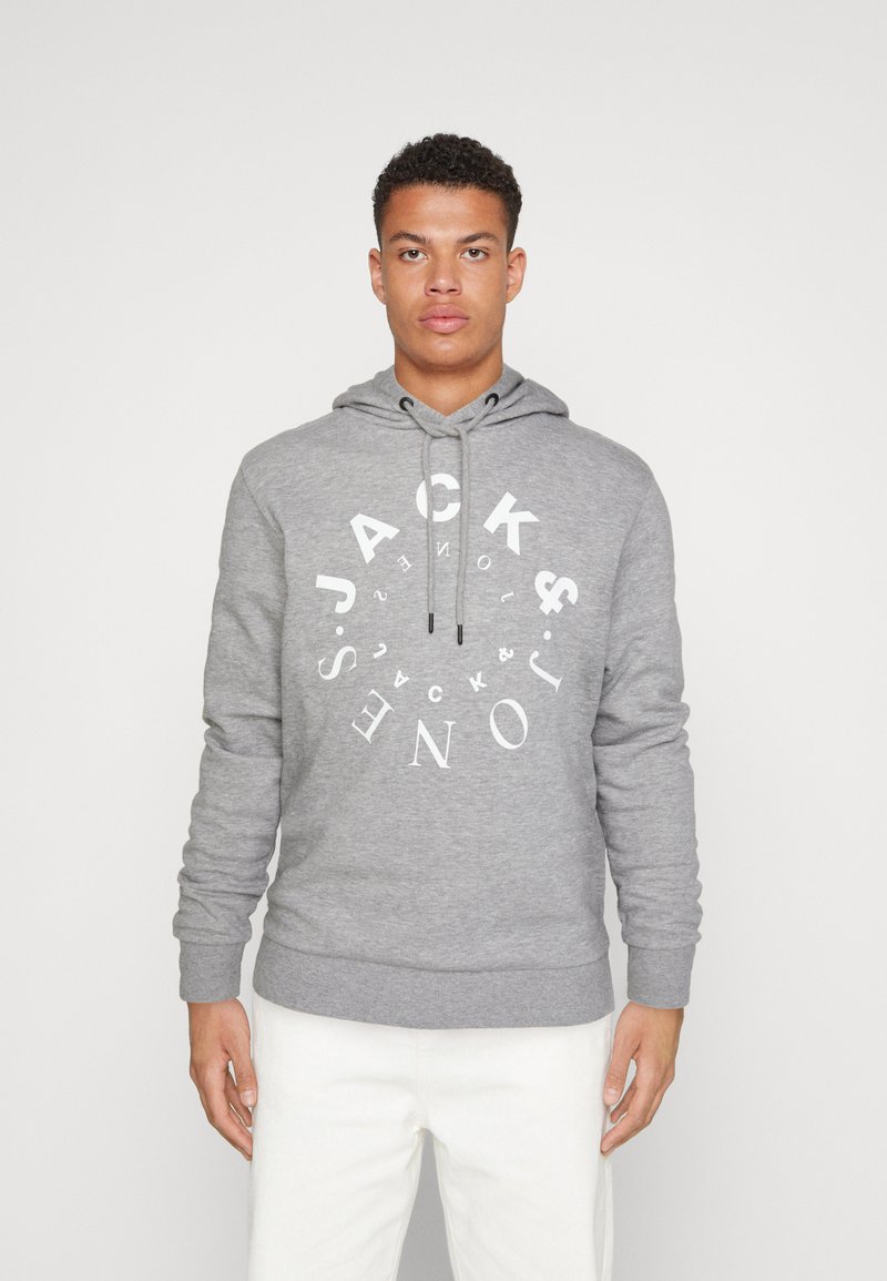Jack & Jones JJWARRIOR HOOD - Hoodie - light greymelange