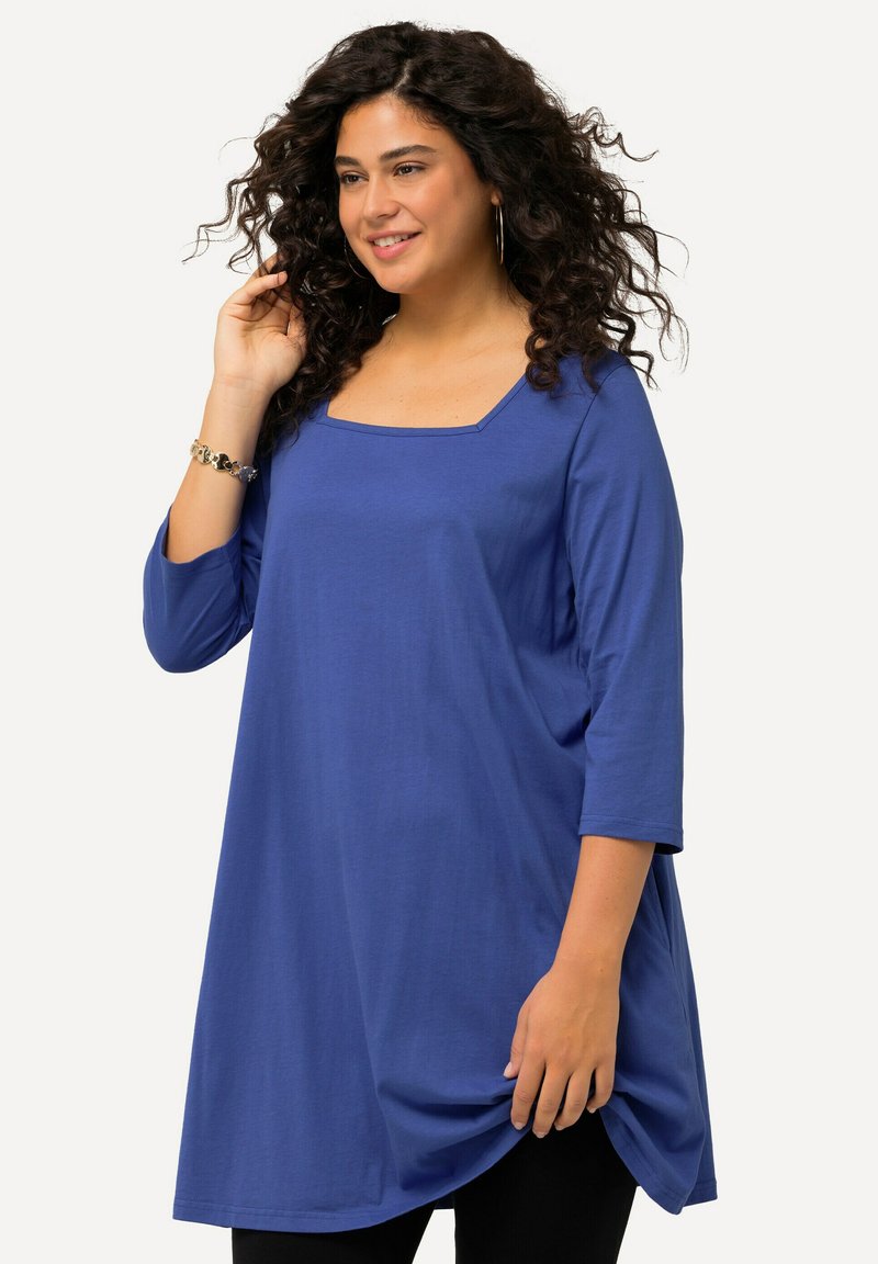 Ulla Popken Damen große Größen T Shirt A Linie Carré Ausschnitt Halbarm