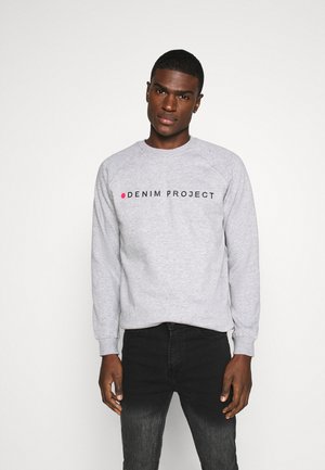 LOGO CREW - Felpa - mottled light grey