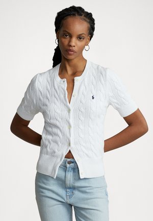 SHORT SLEEVE CARDIGAN - Gilet - white
