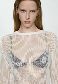 Mango HOLES - Maglione - white