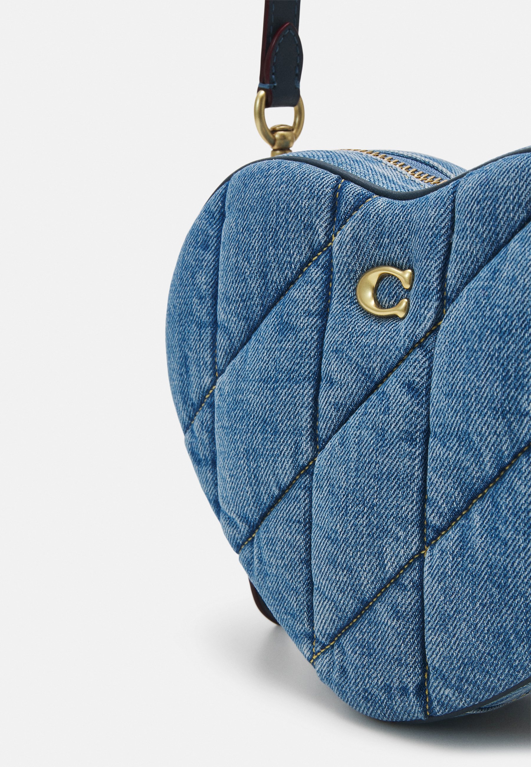 COACH QUILTED HEART CROSSBODY Across body bag indigo blue denim Zalando